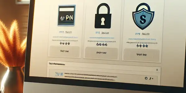 A cozy home office with a secure computer setup for safe online adult content shopping.